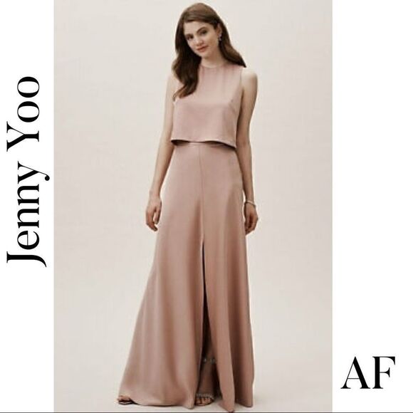 BHLDN JENNY YOO SOLEIL SATIN MAXI SKIRT NEW NWT SIZE 16 - Picture 1 of 8